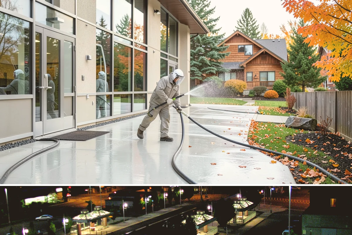 Storm Cleanup Washing in Auburn, King County, WA - Any time after a windstorm or heavy rain event, ideally within a few days before mud and organic streaks dry into the surface.