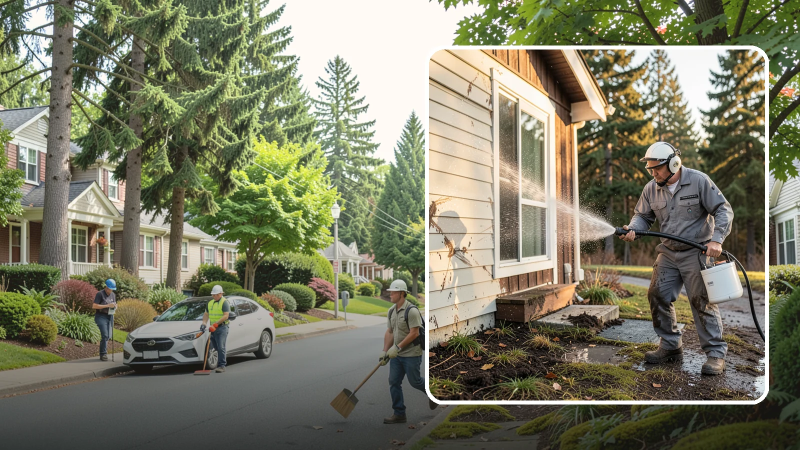 Storm Cleanup Washing in Beaux Arts Village, King County, WA - Storm cleanup washing removes the mud, debris streaks, and organic mess left across your property after a Northwest windstorm or...