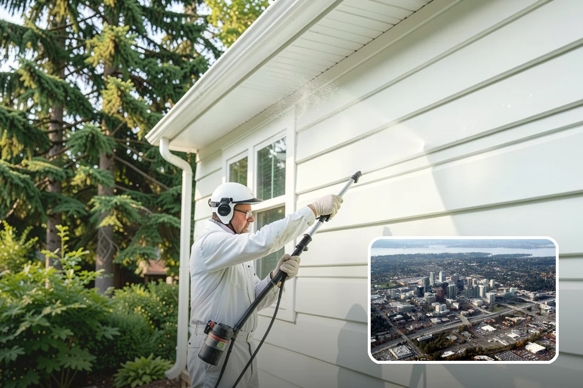Storm Cleanup Washing in Bellevue, King County, WA - Clears branches, needles, and grit deposited by high winds