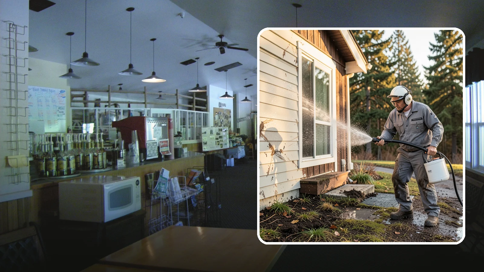 Storm Cleanup Washing in Black Diamond, King County, WA - Storm cleanup washing removes the mud, debris streaks, and organic mess left across your property after a Northwest windstorm or...
