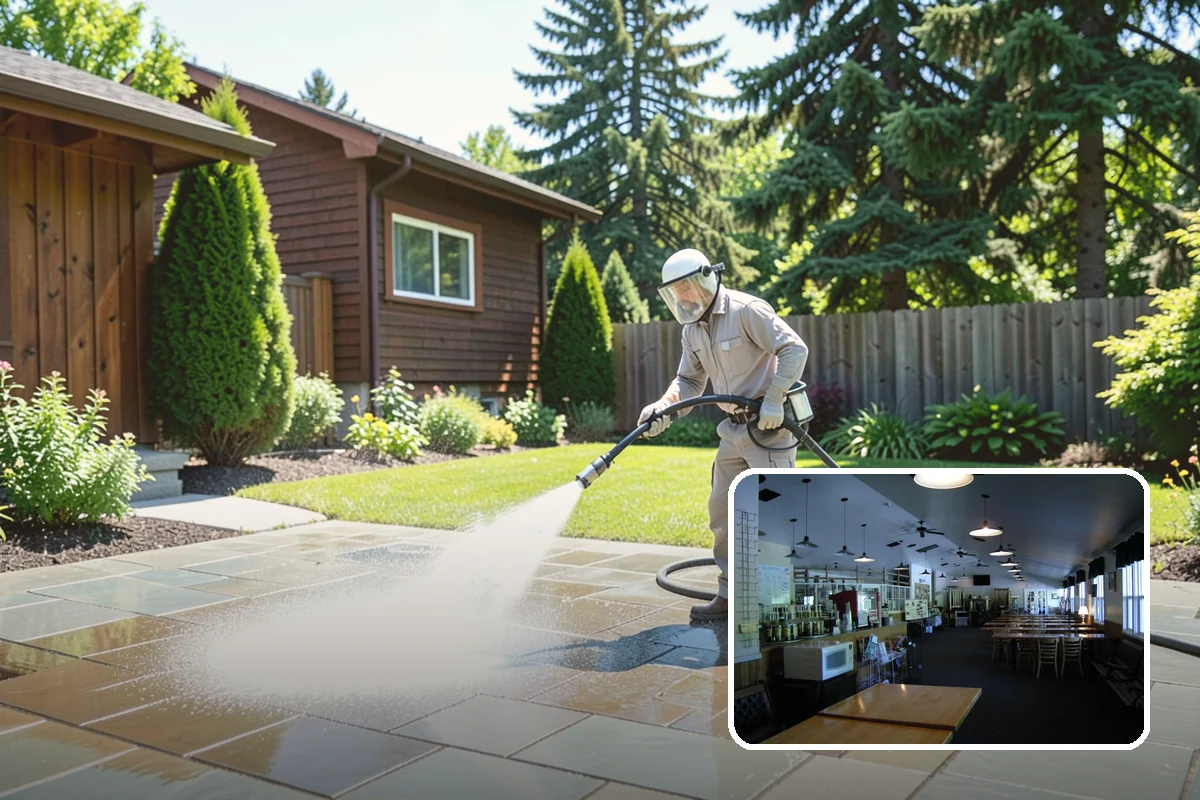 Storm Cleanup Washing in Black Diamond, King County, WA - Clears branches, needles, and grit deposited by high winds
