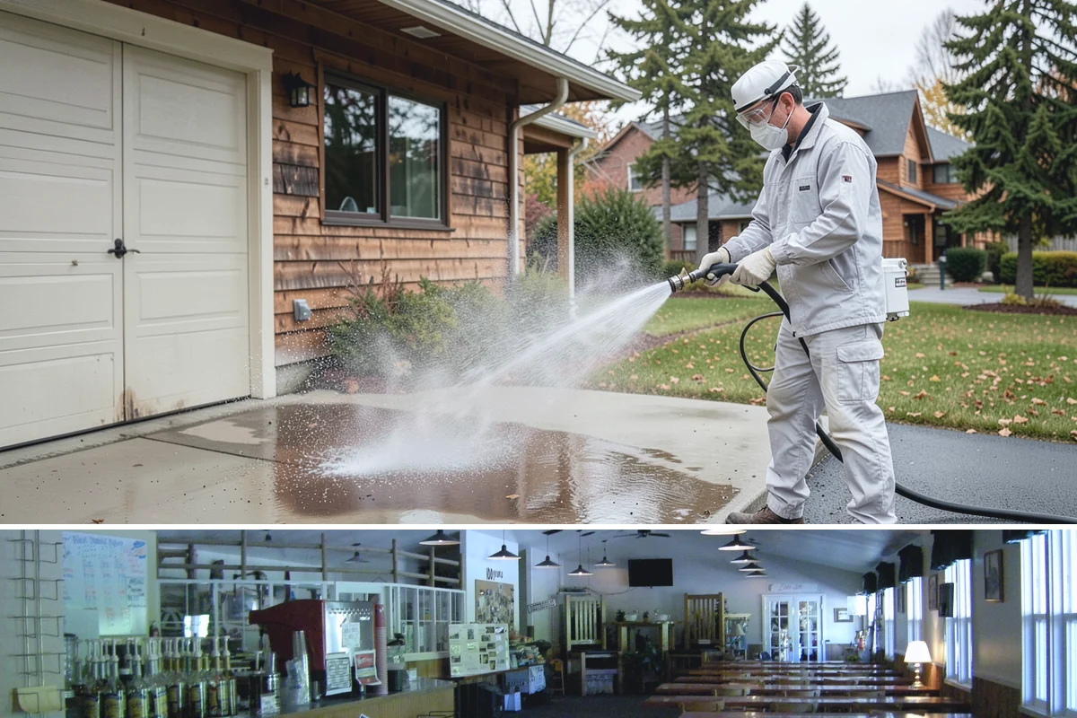 Storm Cleanup Washing in Black Diamond, King County, WA - Any time after a windstorm or heavy rain event, ideally within a few days before mud and organic streaks dry into the surface.