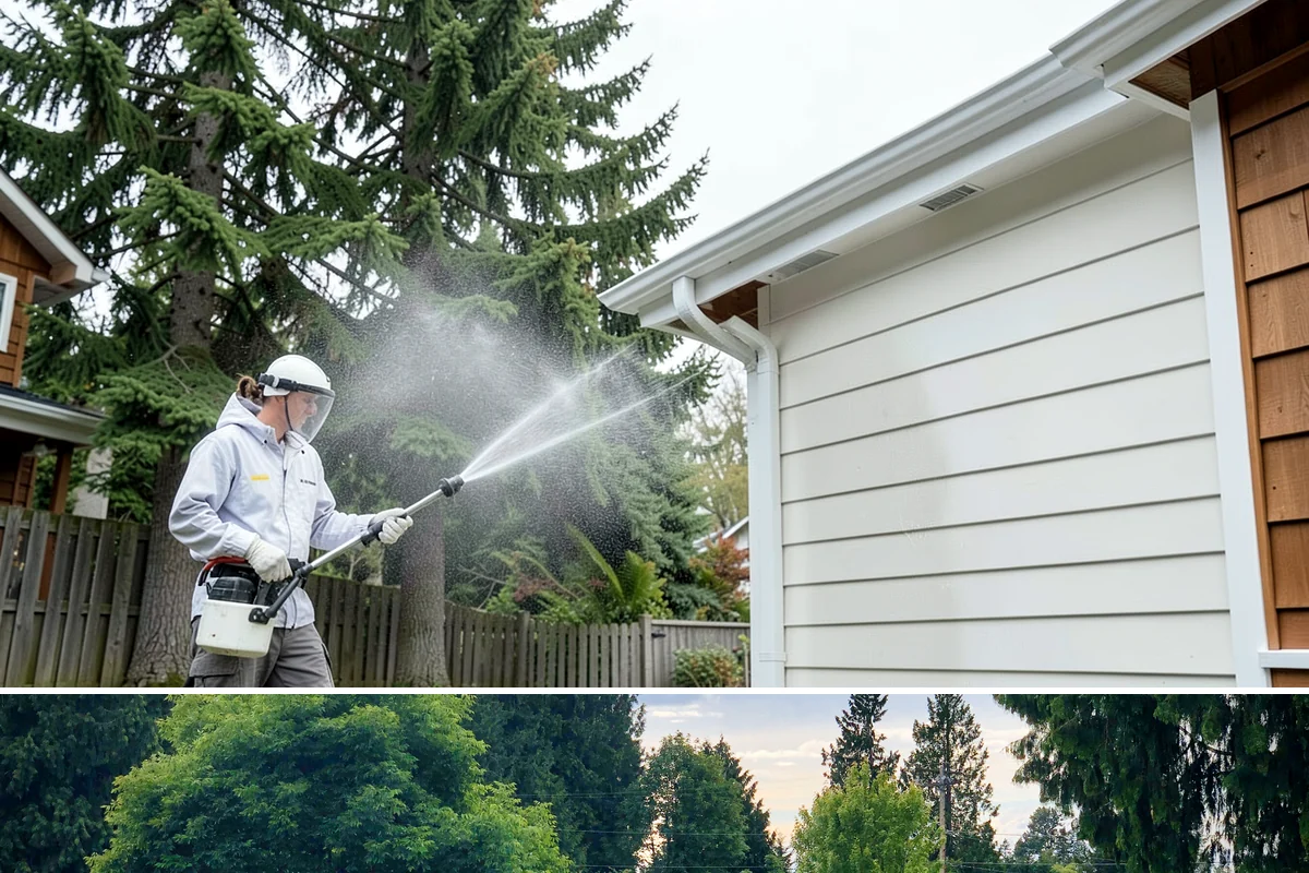 Storm Cleanup Washing in Bonney Lake, Pierce County, WA - Any time after a windstorm or heavy rain event, ideally within a few days before mud and organic streaks dry into the surface.