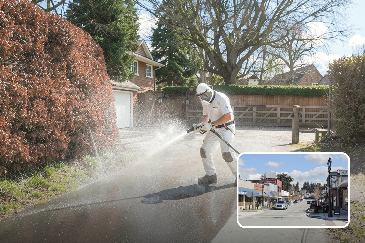 Storm Cleanup Washing in Bothell, King County, WA - Clears branches, needles, and grit deposited by high winds