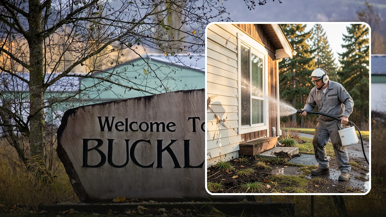 Storm Cleanup Washing in Buckley, Pierce County, WA - Storm cleanup washing removes the mud, debris streaks, and organic mess left across your property after a Northwest windstorm or...