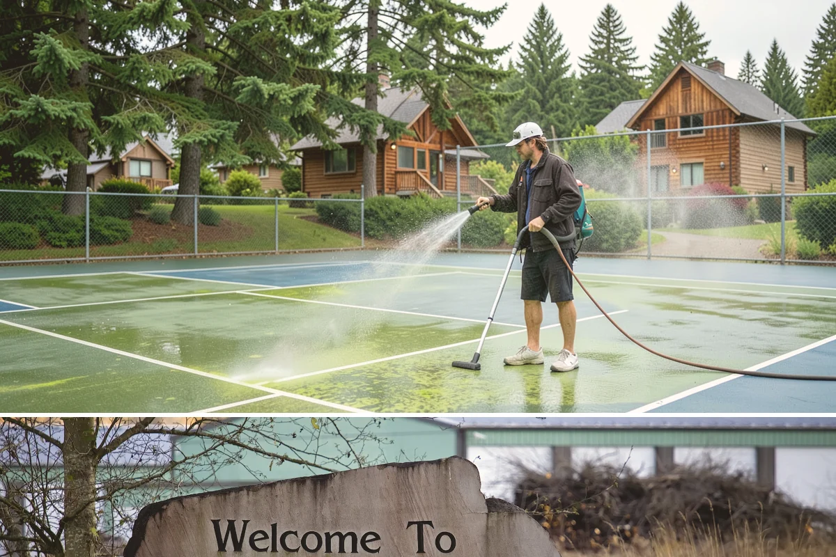 Storm Cleanup Washing in Buckley, Pierce County, WA - Any time after a windstorm or heavy rain event, ideally within a few days before mud and organic streaks dry into the surface.