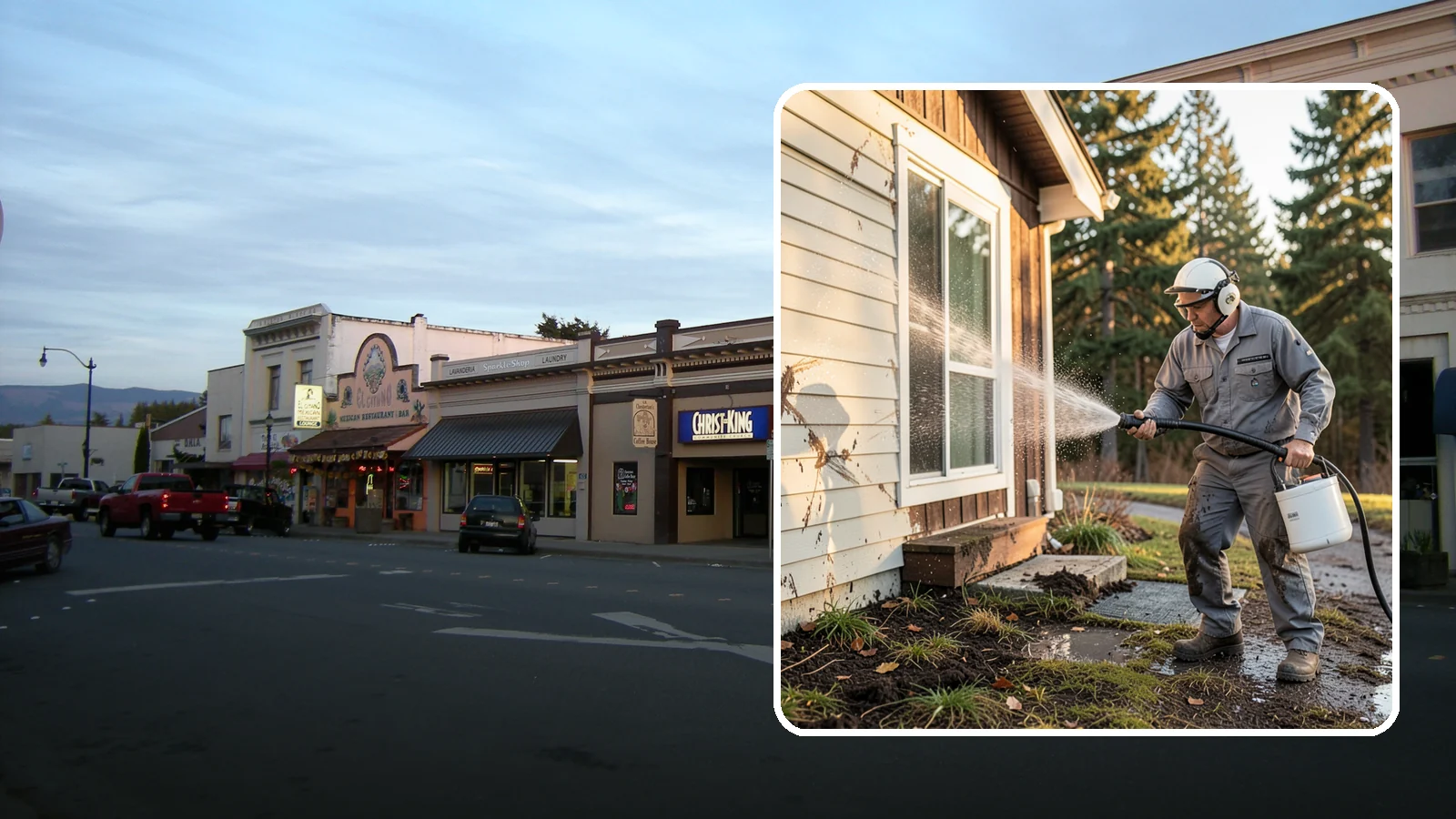 Storm Cleanup Washing in Burlington, Skagit County, WA - Storm cleanup washing removes the mud, debris streaks, and organic mess left across your property after a Northwest windstorm or...