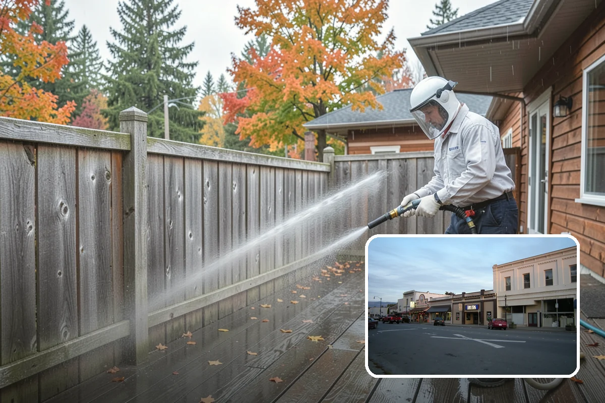 Storm Cleanup Washing in Burlington, Skagit County, WA - Clears branches, needles, and grit deposited by high winds