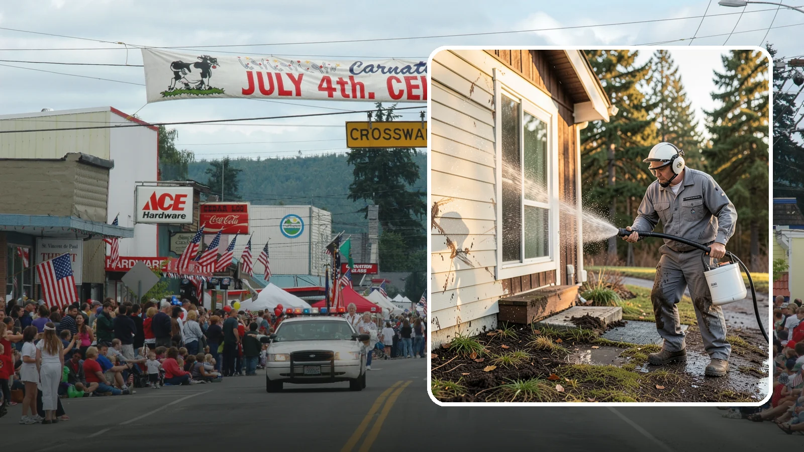 Storm Cleanup Washing in Carnation, King County, WA - Storm cleanup washing removes the mud, debris streaks, and organic mess left across your property after a Northwest windstorm or...