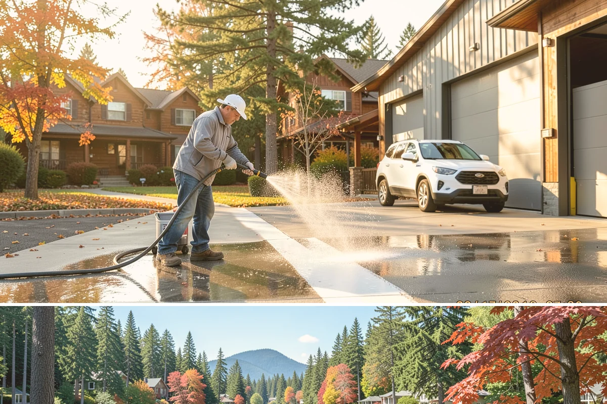 Storm Cleanup Washing in Covington, King County, WA - Any time after a windstorm or heavy rain event, ideally within a few days before mud and organic streaks dry into the surface.
