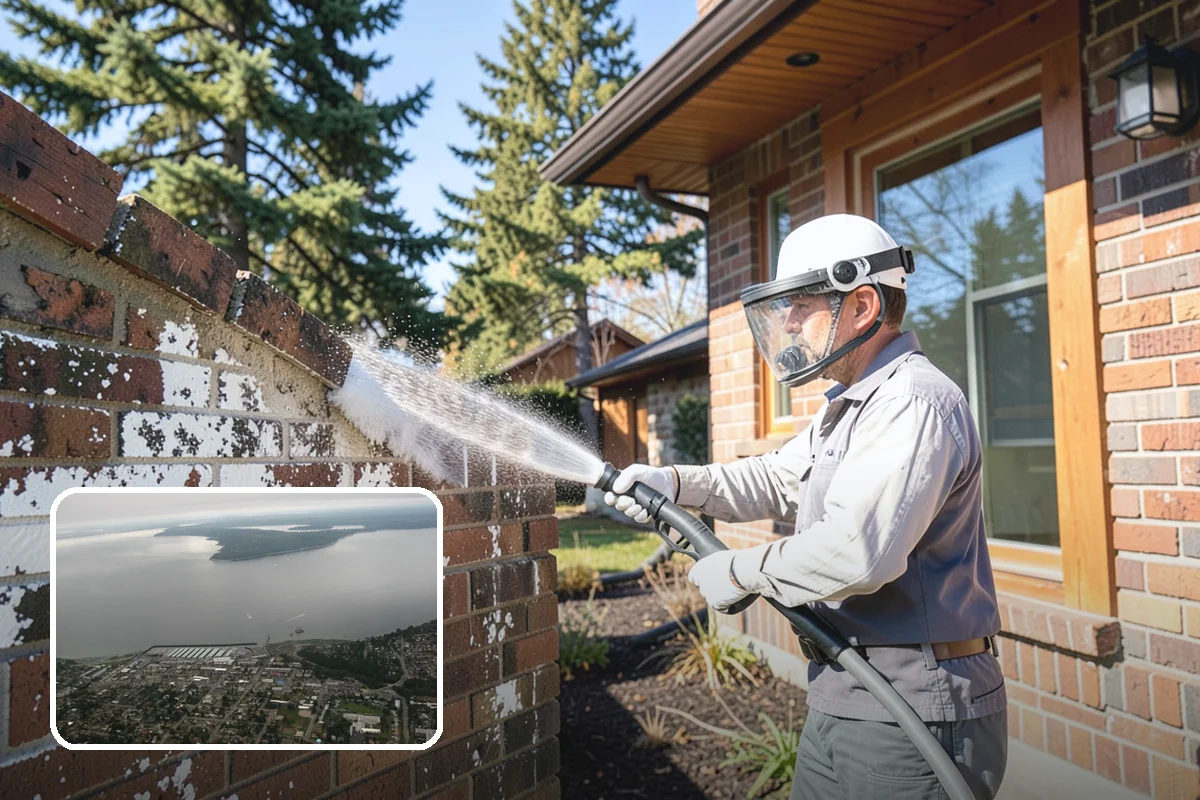 Storm Cleanup Washing in Des Moines, King County, WA - Clears branches, needles, and grit deposited by high winds