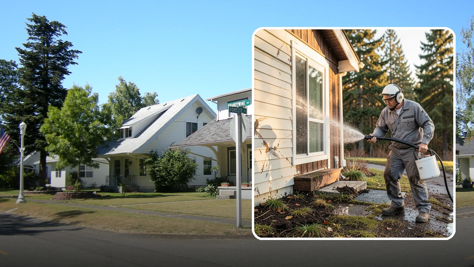 Storm Cleanup Washing in DuPont, Pierce County, WA - Storm cleanup washing removes the mud, debris streaks, and organic mess left across your property after a Northwest windstorm or...