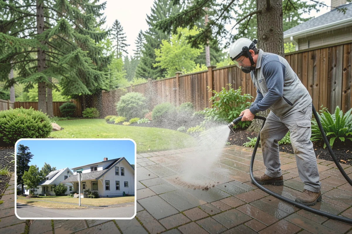 Storm Cleanup Washing in DuPont, Pierce County, WA - Clears branches, needles, and grit deposited by high winds