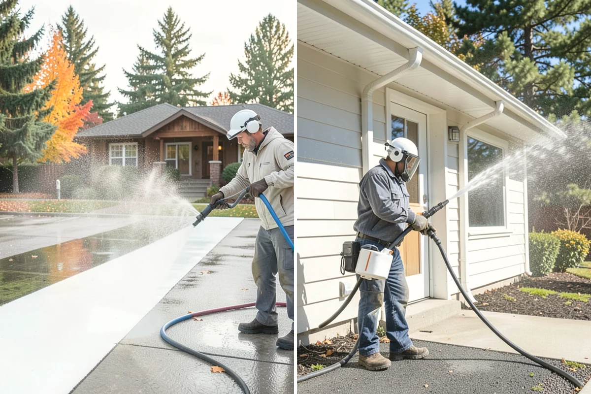 Storm Cleanup Washing in Edgewood, Pierce County, WA - Assess storm debris and staining across the property