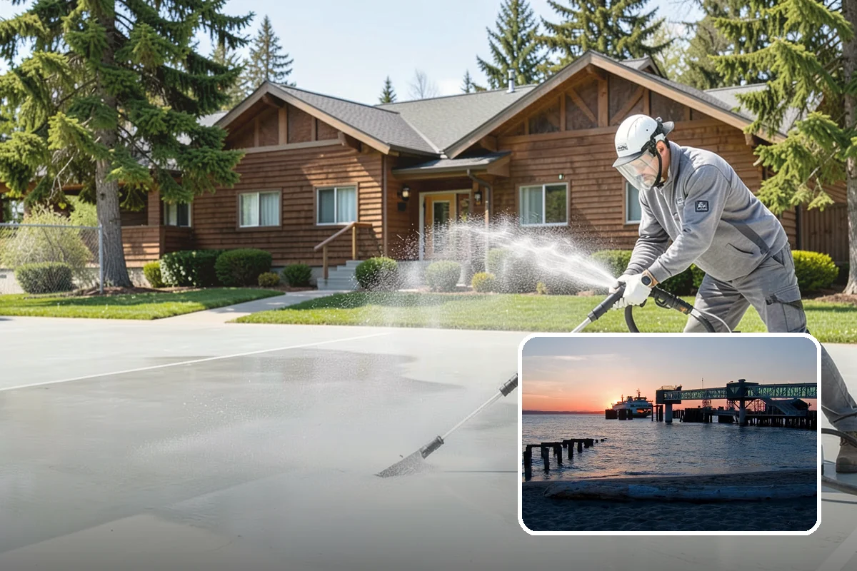 Storm Cleanup Washing in Edmonds, Snohomish County, WA - Clears branches, needles, and grit deposited by high winds