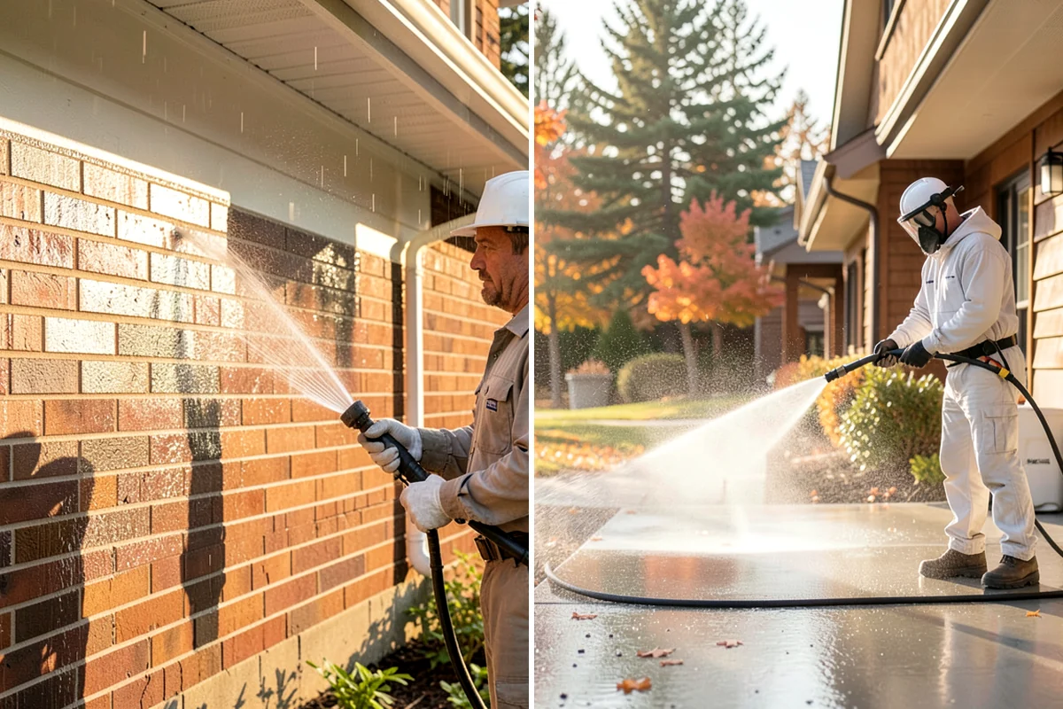 Storm Cleanup Washing in Enumclaw, King County, WA - Assess storm debris and staining across the property