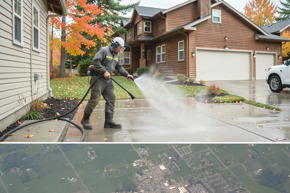Storm Cleanup Washing in Enumclaw, King County, WA - Any time after a windstorm or heavy rain event, ideally within a few days before mud and organic streaks dry into the surface.