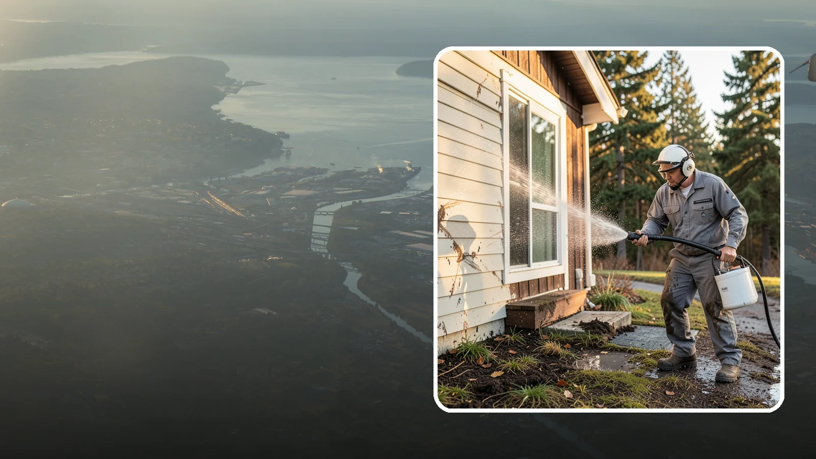 Storm Cleanup Washing in Fife, Pierce County, WA - Storm cleanup washing removes the mud, debris streaks, and organic mess left across your property after a Northwest windstorm or...