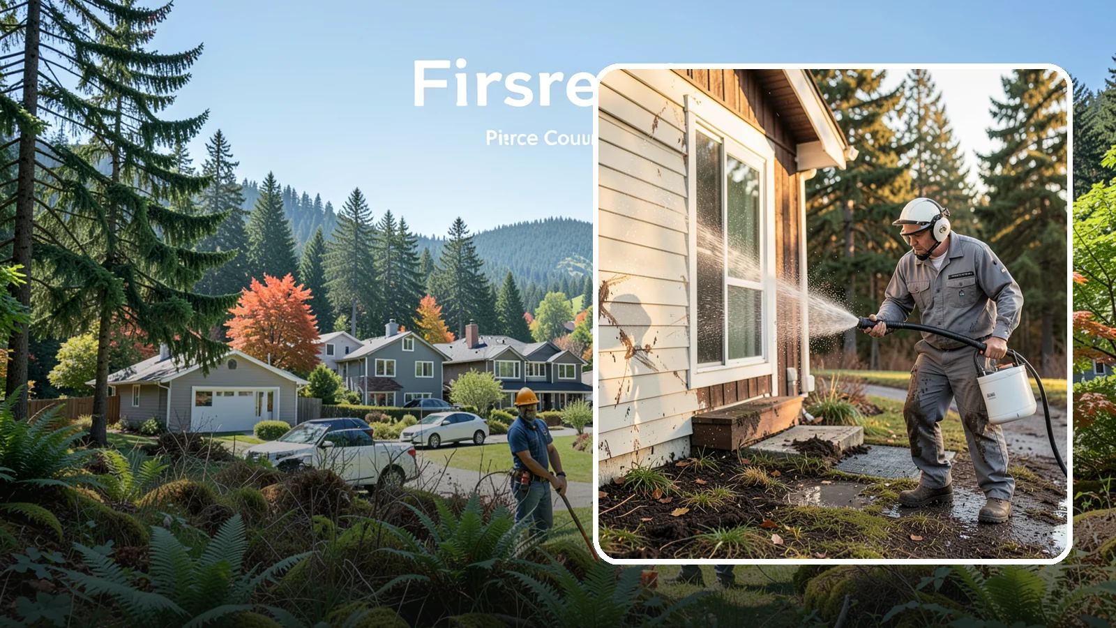 Storm Cleanup Washing in Fircrest, Pierce County, WA - Storm cleanup washing removes the mud, debris streaks, and organic mess left across your property after a Northwest windstorm or...