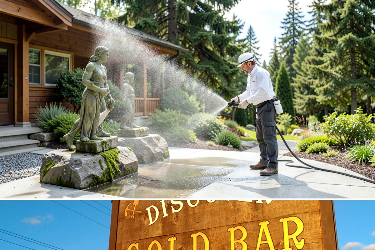 Storm Cleanup Washing in Gold Bar, Snohomish County, WA - Any time after a windstorm or heavy rain event, ideally within a few days before mud and organic streaks dry into the surface.