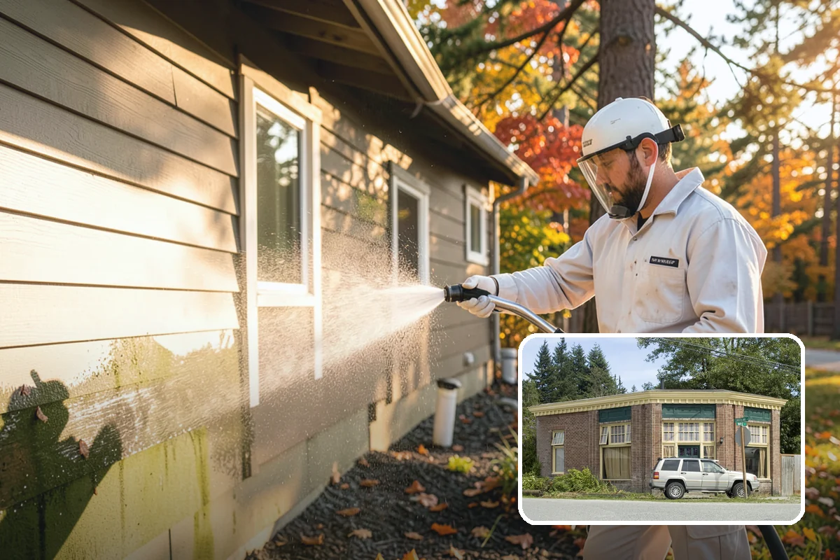 Storm Cleanup Washing in Hamilton, Skagit County, WA - Clears branches, needles, and grit deposited by high winds