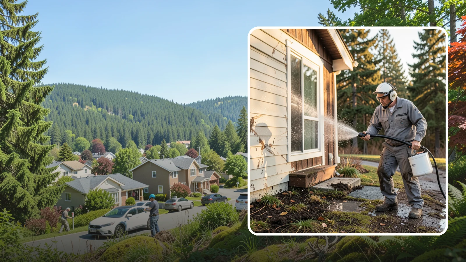 Storm Cleanup Washing in Index, Snohomish County, WA - Storm cleanup washing removes the mud, debris streaks, and organic mess left across your property after a Northwest windstorm or...
