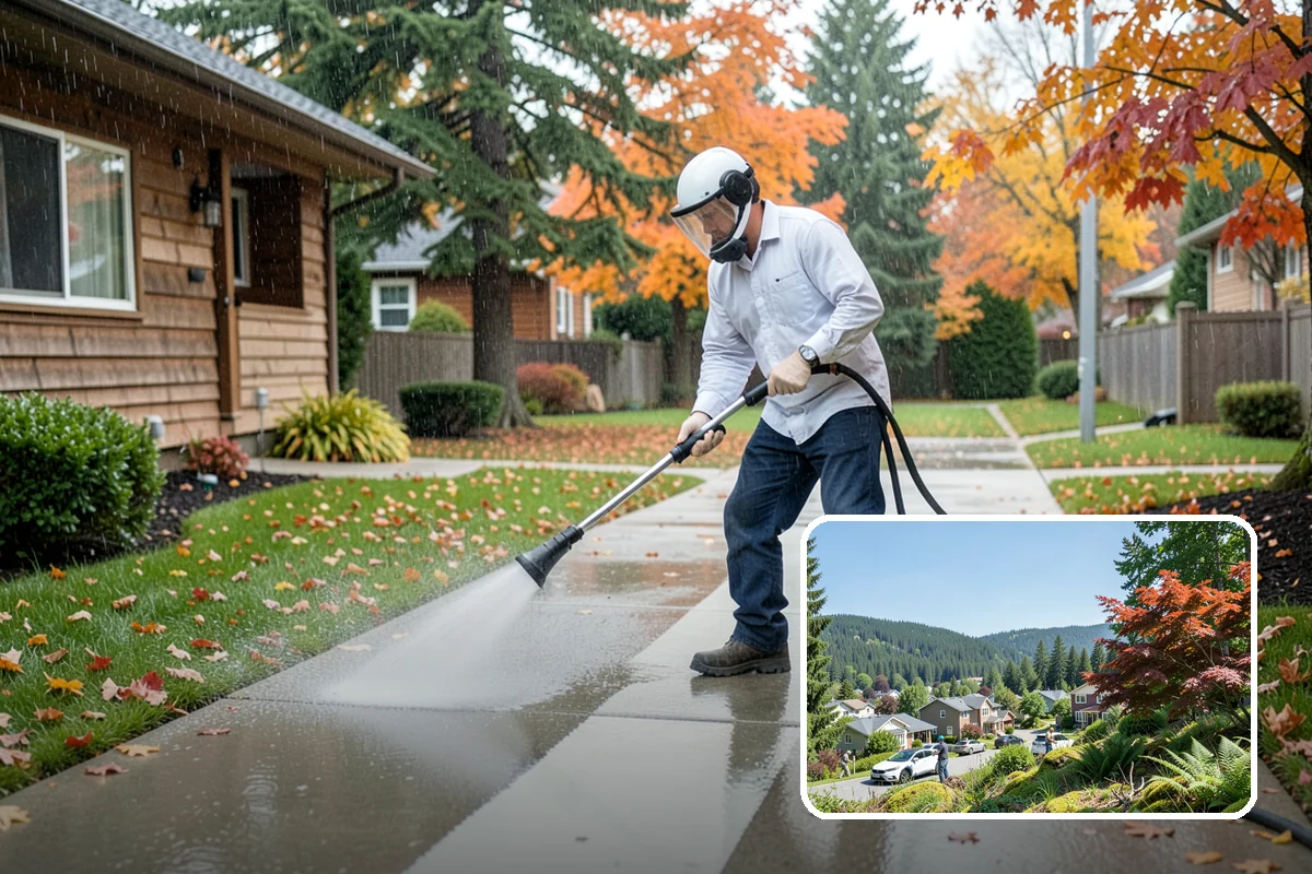 Storm Cleanup Washing in Index, Snohomish County, WA - Clears branches, needles, and grit deposited by high winds