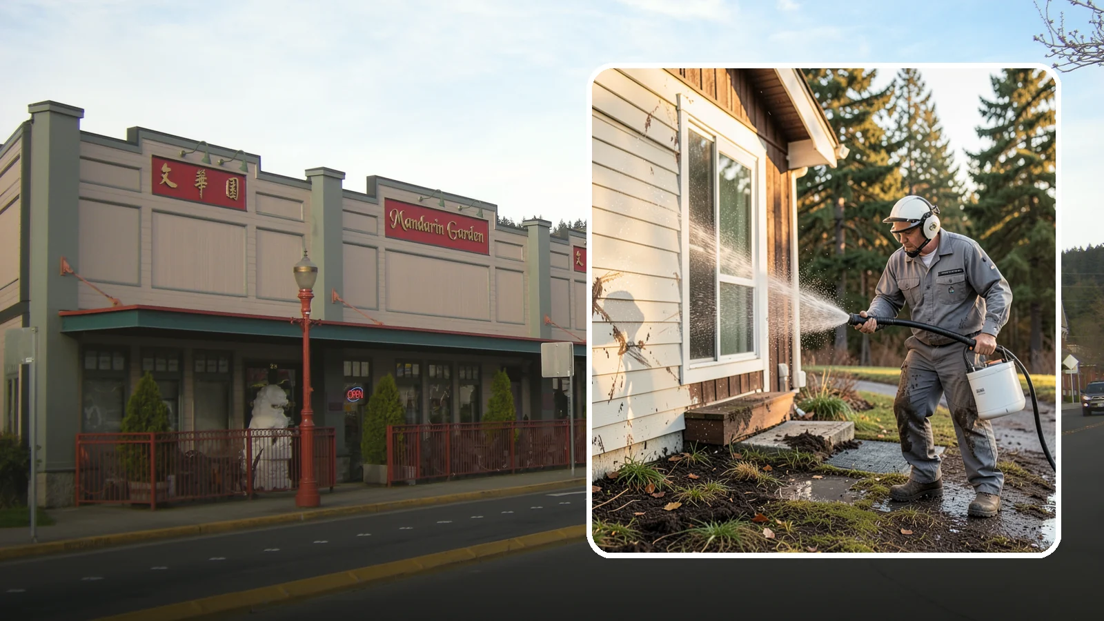 Storm Cleanup Washing in Issaquah, King County, WA - Storm cleanup washing removes the mud, debris streaks, and organic mess left across your property after a Northwest windstorm or...