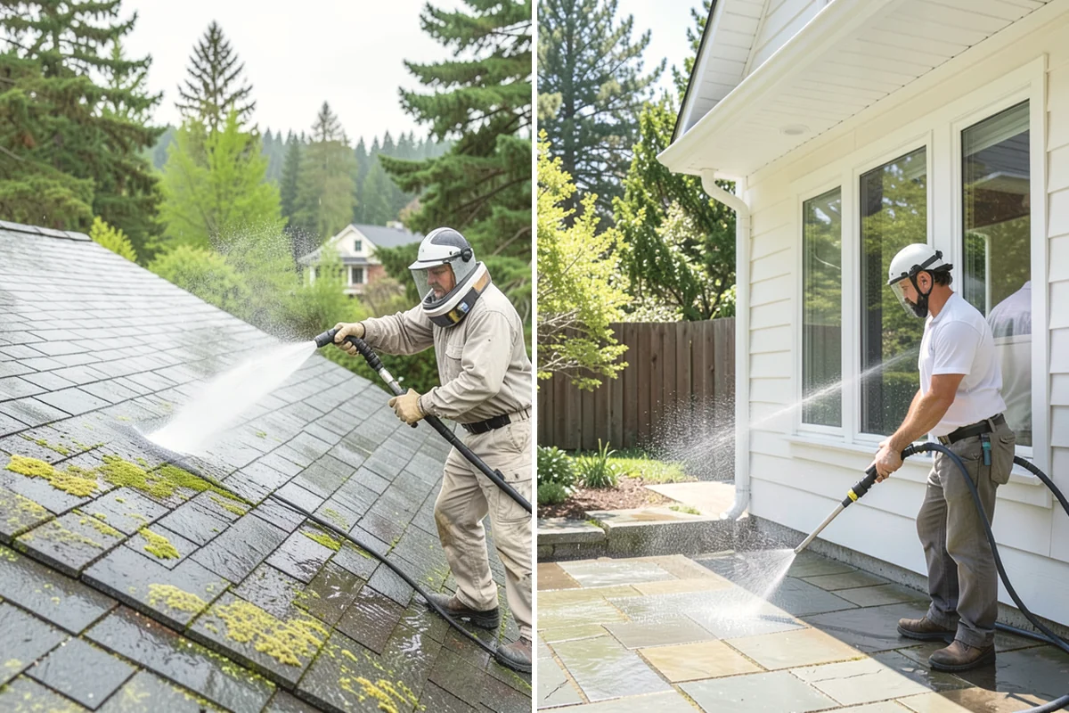 Storm Cleanup Washing in Issaquah, King County, WA - Assess storm debris and staining across the property