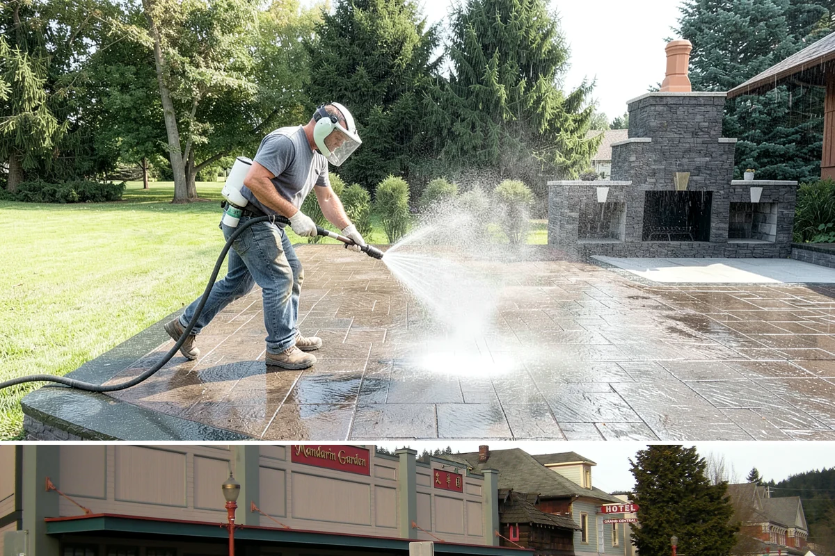 Storm Cleanup Washing in Issaquah, King County, WA - Any time after a windstorm or heavy rain event, ideally within a few days before mud and organic streaks dry into the surface.