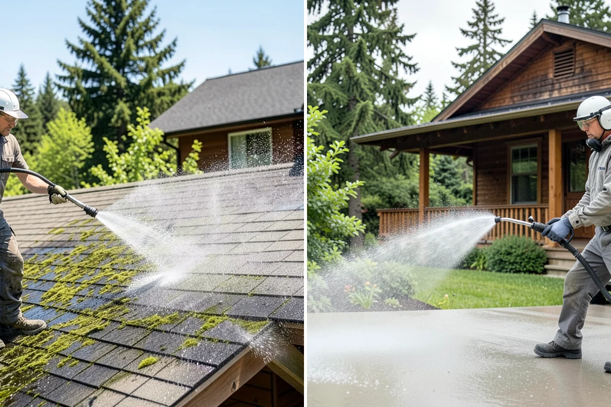 Storm Cleanup Washing in Kenmore, King County, WA - Assess storm debris and staining across the property