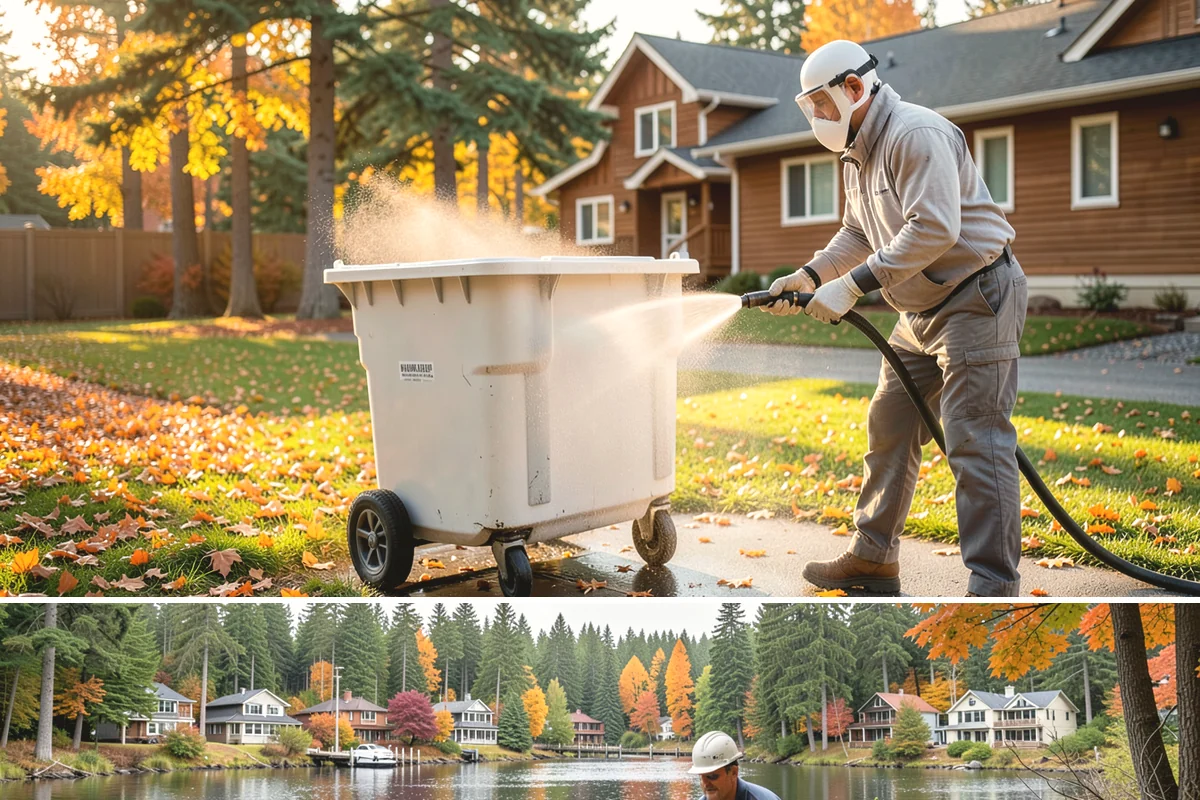 Storm Cleanup Washing in La Conner, Skagit County, WA - Any time after a windstorm or heavy rain event, ideally within a few days before mud and organic streaks dry into the surface.