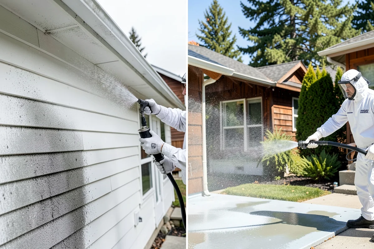 Storm Cleanup Washing in Lake Forest Park, King County, WA - Assess storm debris and staining across the property