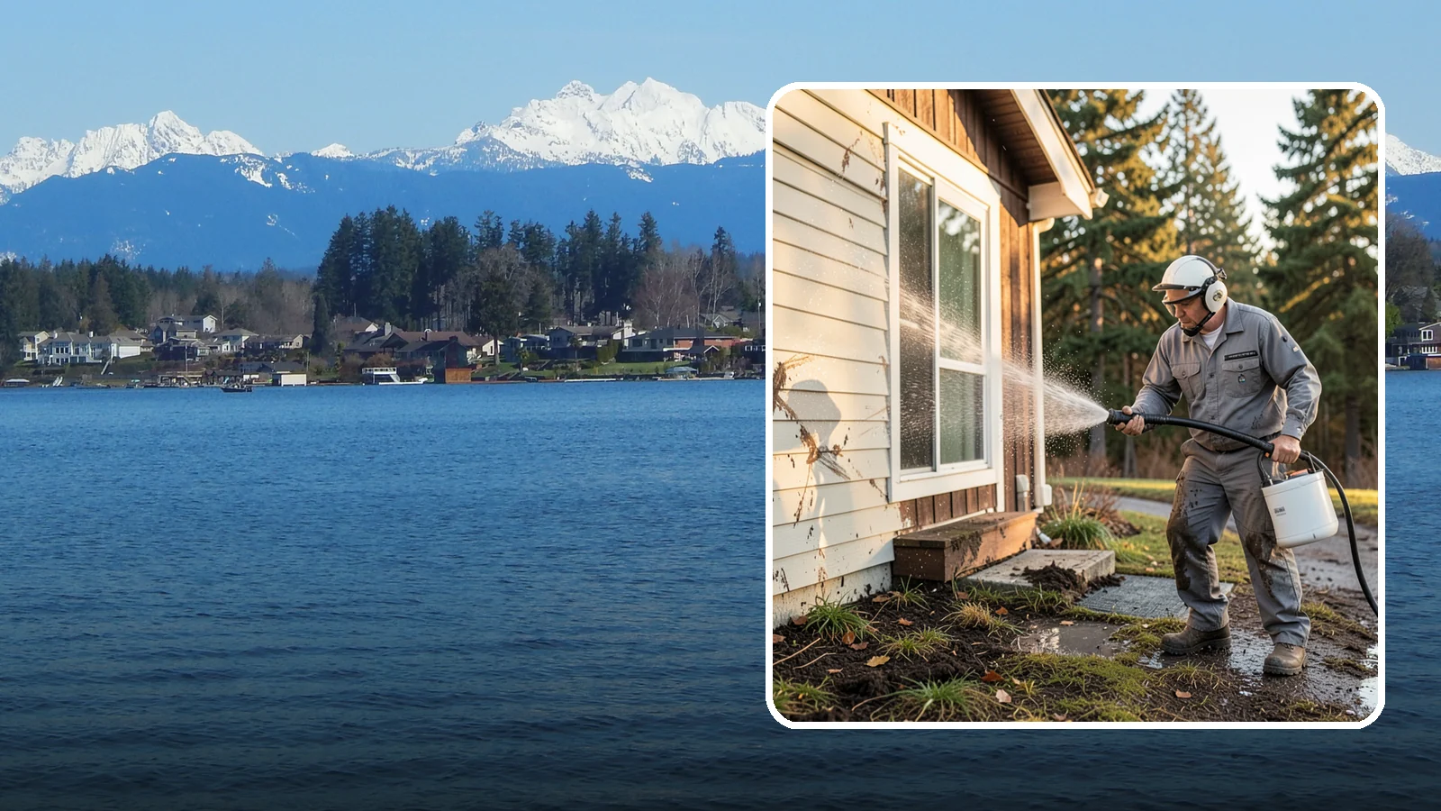 Storm Cleanup Washing in Lake Stevens, Snohomish County, WA - Storm cleanup washing removes the mud, debris streaks, and organic mess left across your property after a Northwest windstorm or...