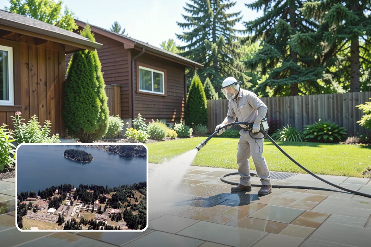 Storm Cleanup Washing in Lakewood, Pierce County, WA - Clears branches, needles, and grit deposited by high winds
