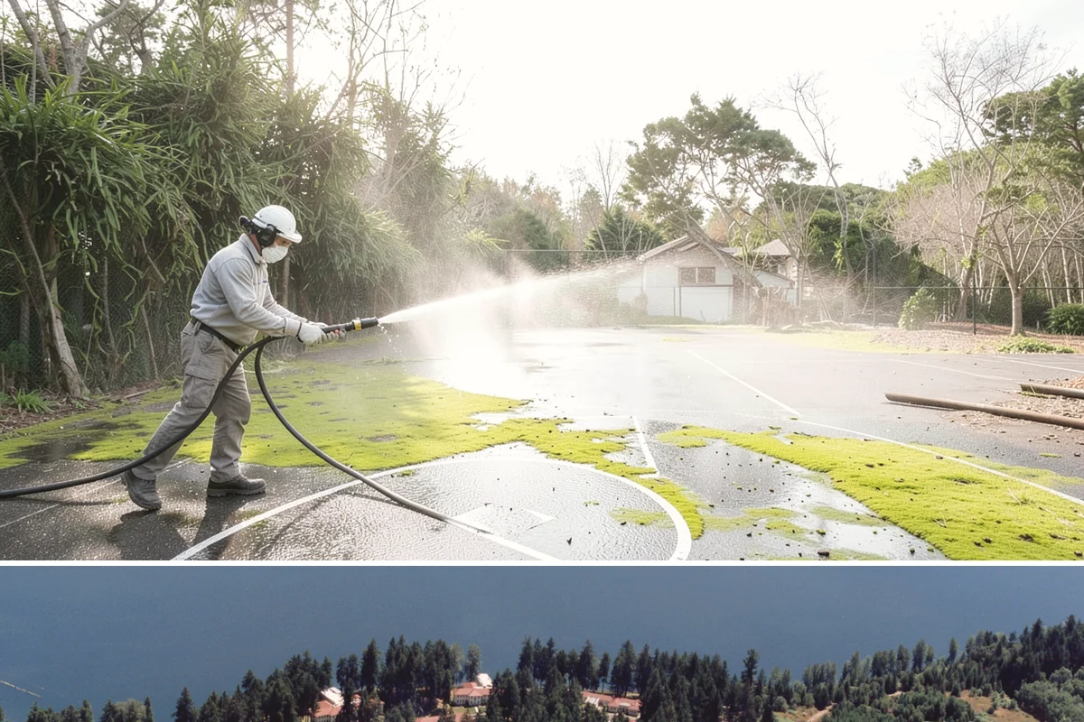 Storm Cleanup Washing in Lakewood, Pierce County, WA - Any time after a windstorm or heavy rain event, ideally within a few days before mud and organic streaks dry into the surface.