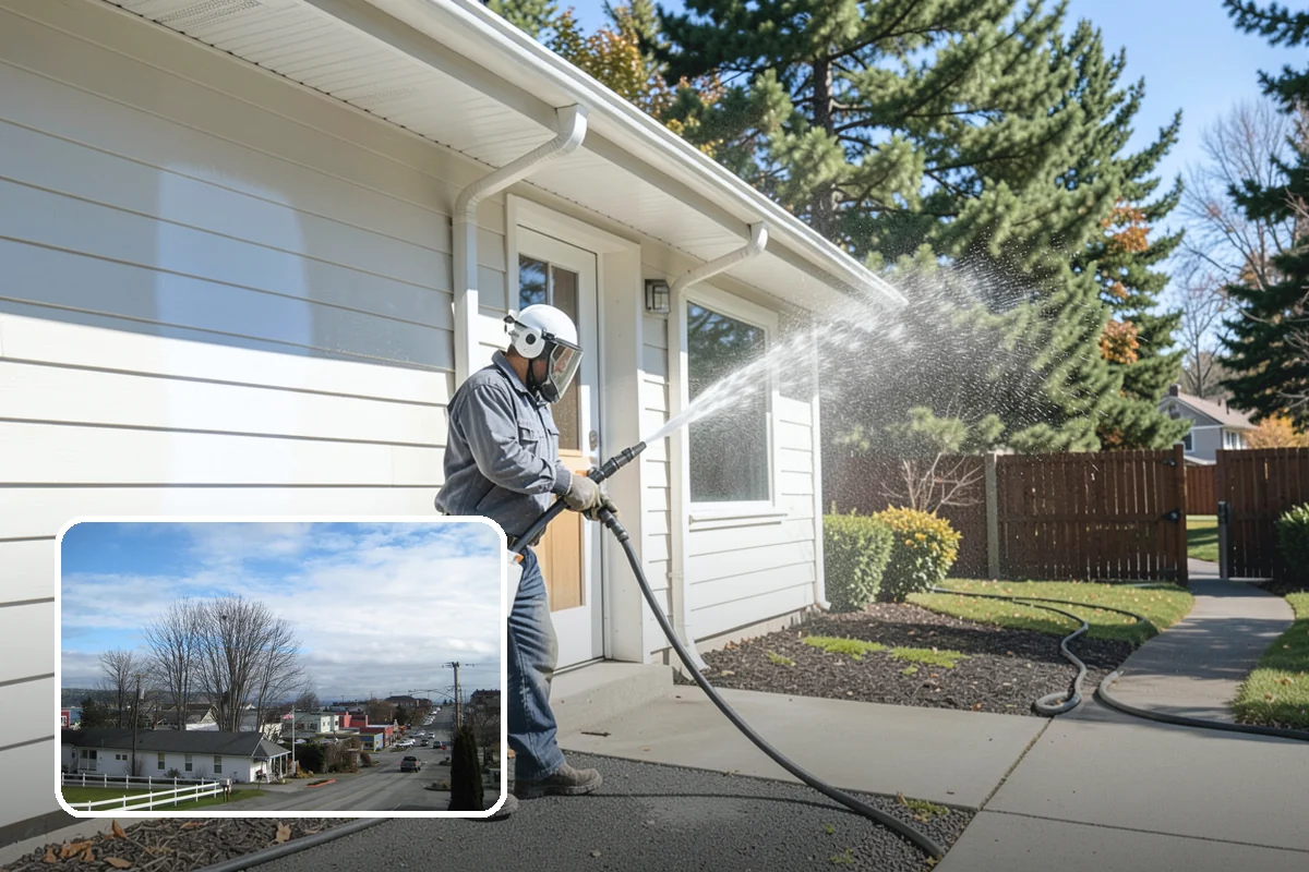 Storm Cleanup Washing in Langley, Island County, WA - Clears branches, needles, and grit deposited by high winds