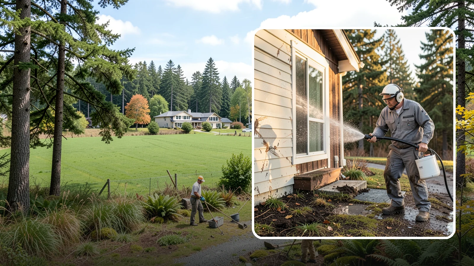 Storm Cleanup Washing in Lyman, Skagit County, WA - Storm cleanup washing removes the mud, debris streaks, and organic mess left across your property after a Northwest windstorm or...