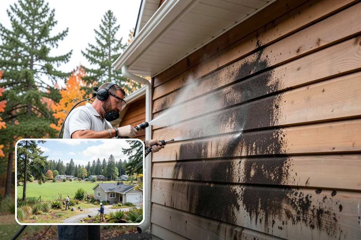 Storm Cleanup Washing in Lyman, Skagit County, WA - Clears branches, needles, and grit deposited by high winds