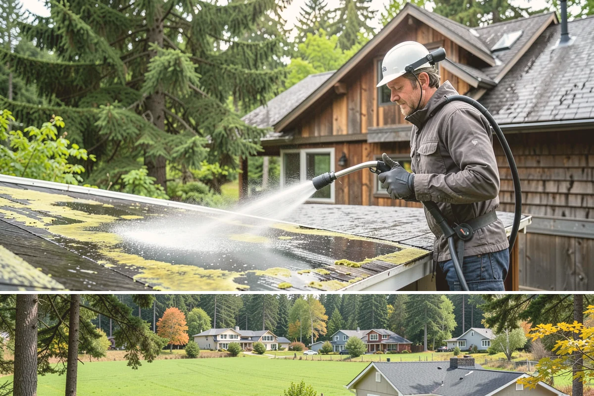 Storm Cleanup Washing in Lyman, Skagit County, WA - Any time after a windstorm or heavy rain event, ideally within a few days before mud and organic streaks dry into the surface.