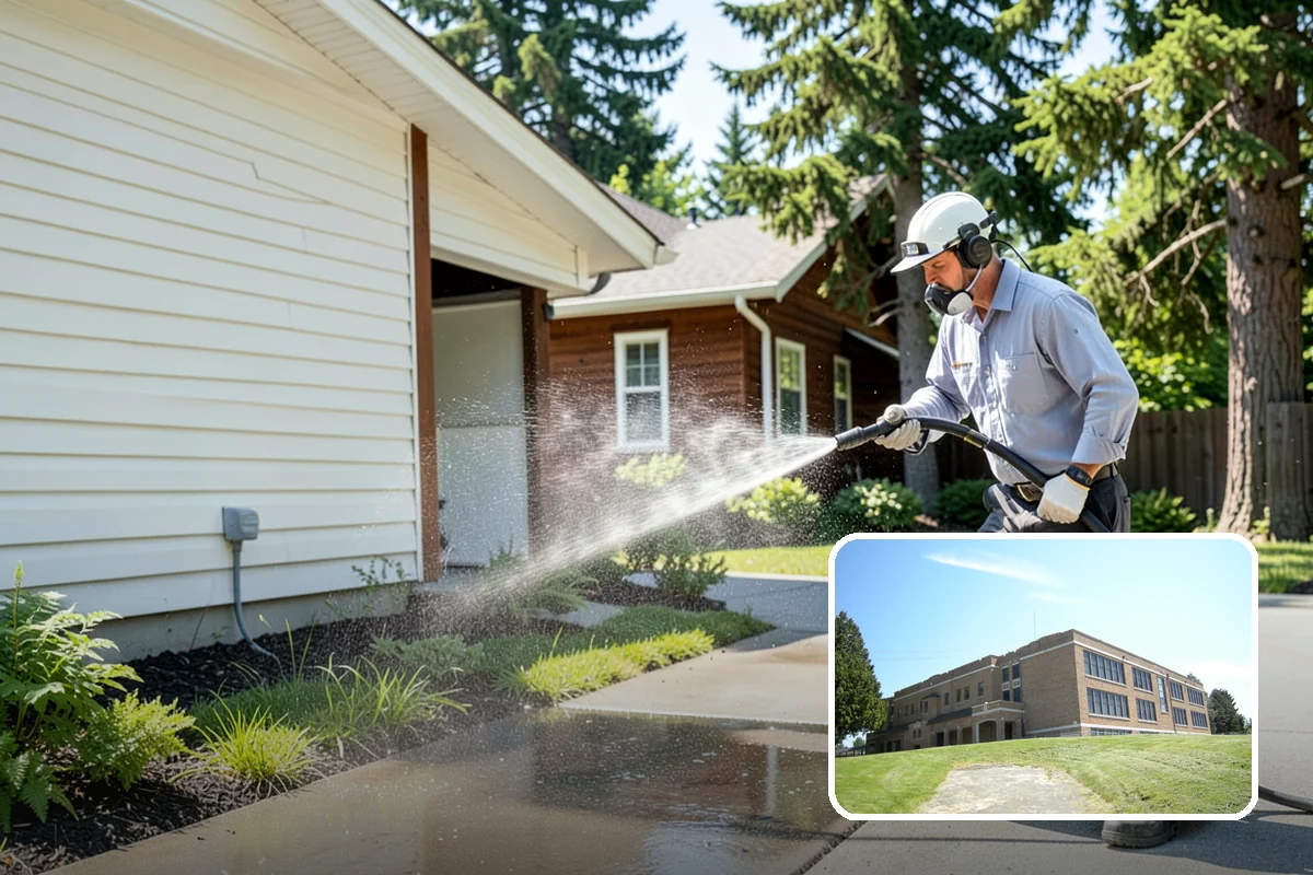 Storm Cleanup Washing in Maple Valley, King County, WA - Clears branches, needles, and grit deposited by high winds