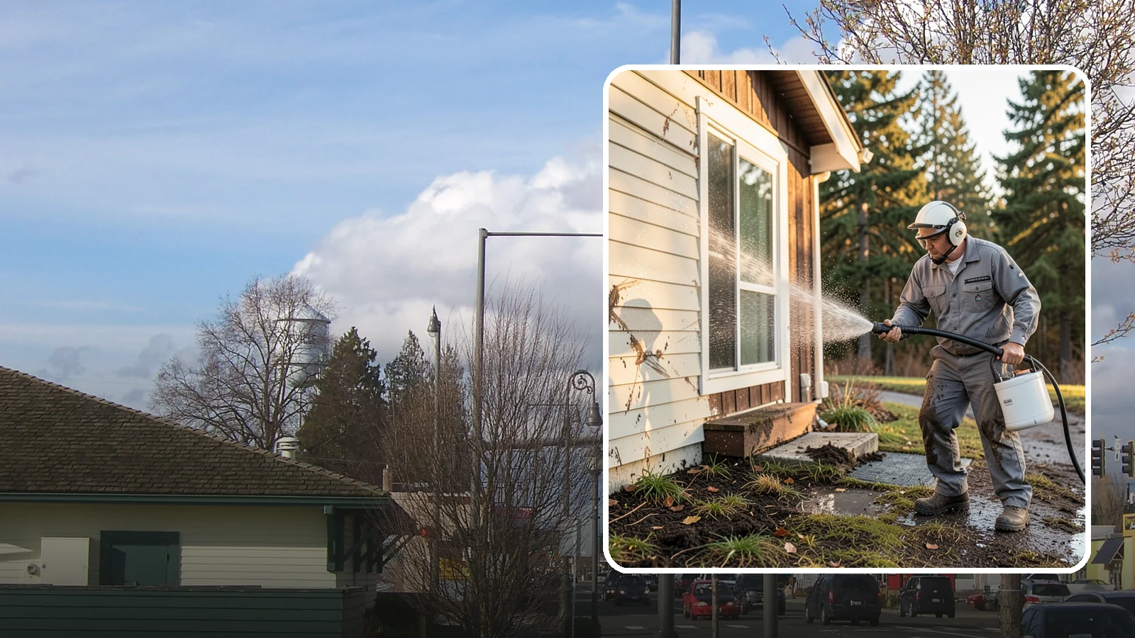 Storm Cleanup Washing in Marysville, Snohomish County, WA - Storm cleanup washing removes the mud, debris streaks, and organic mess left across your property after a Northwest windstorm or...