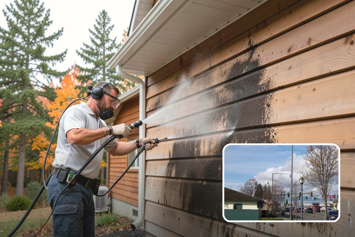 Storm Cleanup Washing in Marysville, Snohomish County, WA - Clears branches, needles, and grit deposited by high winds