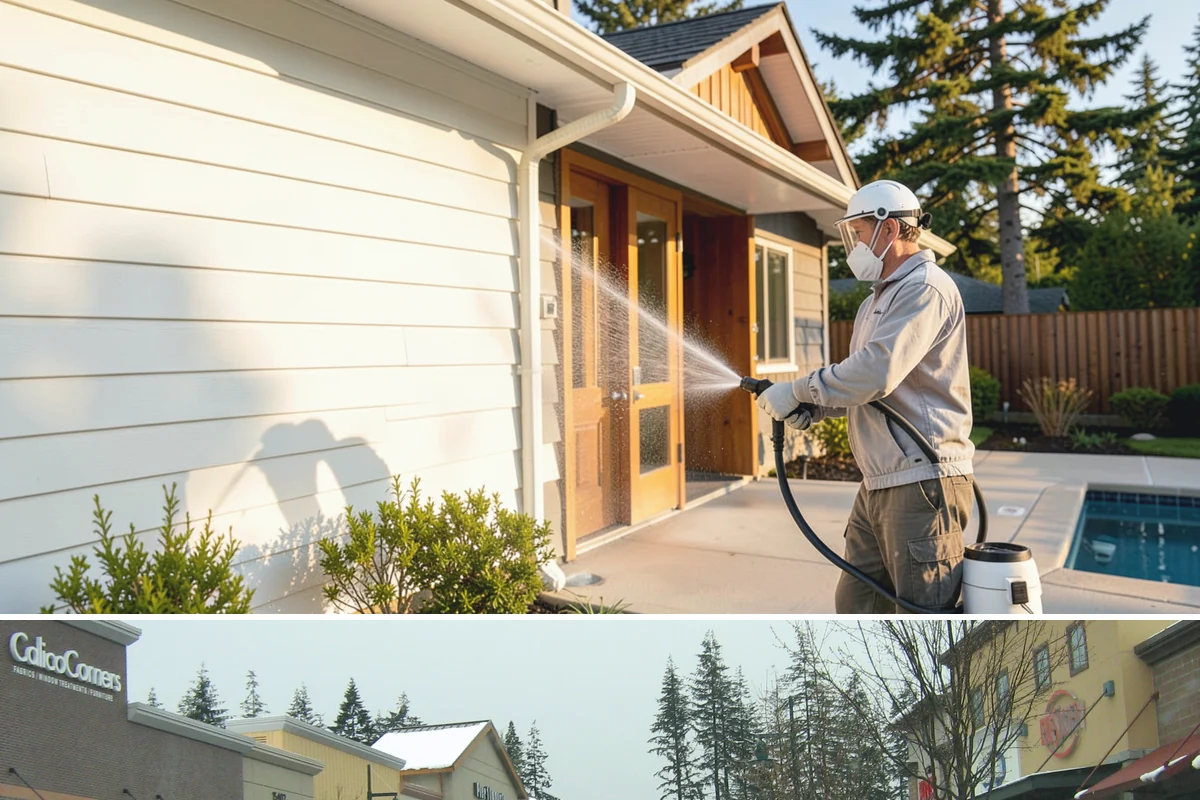 Storm Cleanup Washing in Mill Creek, Snohomish County, WA - Any time after a windstorm or heavy rain event, ideally within a few days before mud and organic streaks dry into the surface.