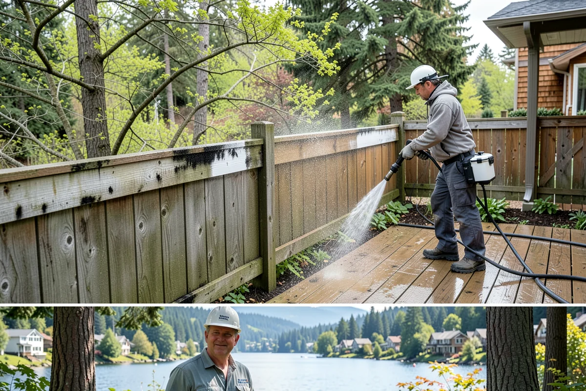 Storm Cleanup Washing in Milton, King County, WA - Any time after a windstorm or heavy rain event, ideally within a few days before mud and organic streaks dry into the surface.