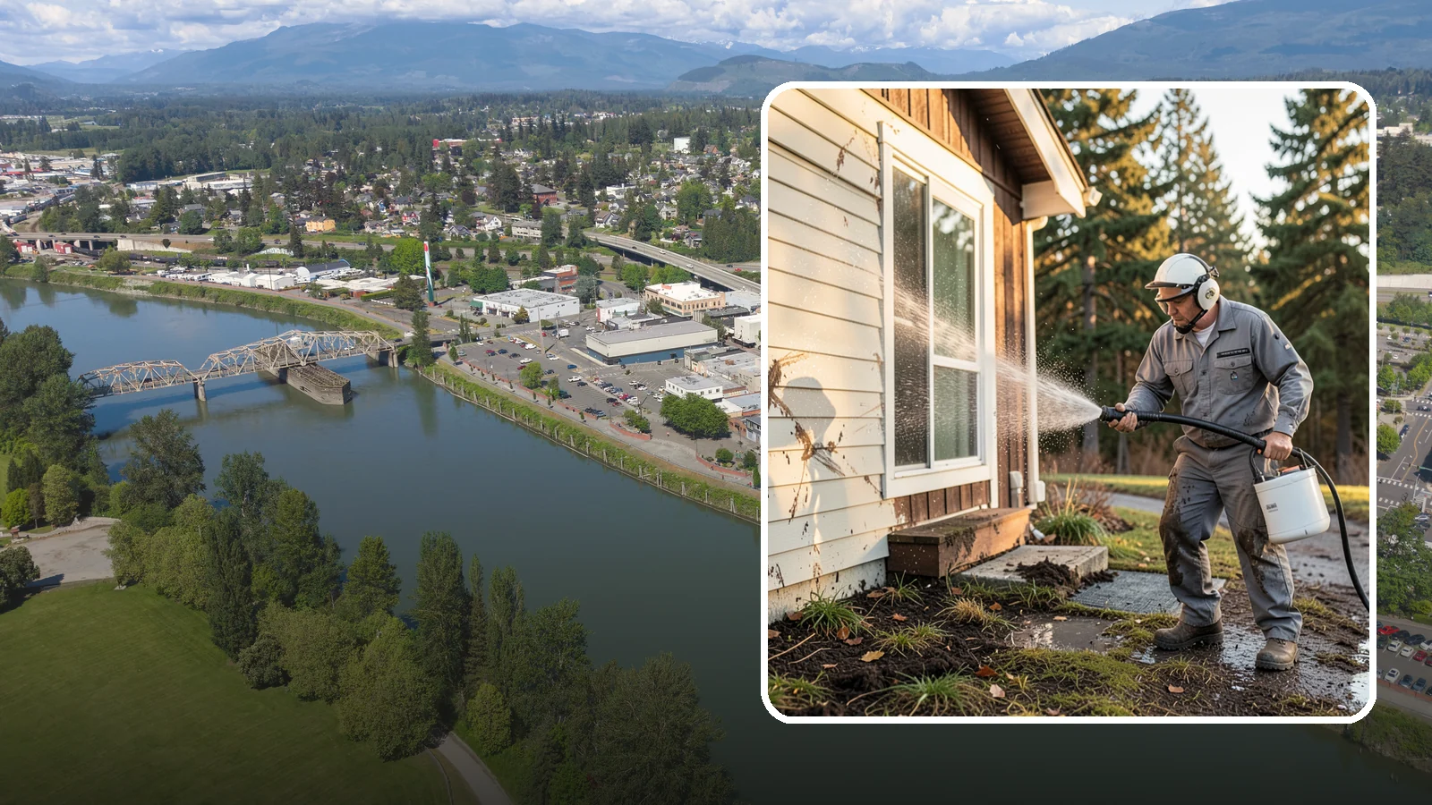 Storm Cleanup Washing in Mount Vernon, Skagit County, WA - Storm cleanup washing removes the mud, debris streaks, and organic mess left across your property after a Northwest windstorm or...
