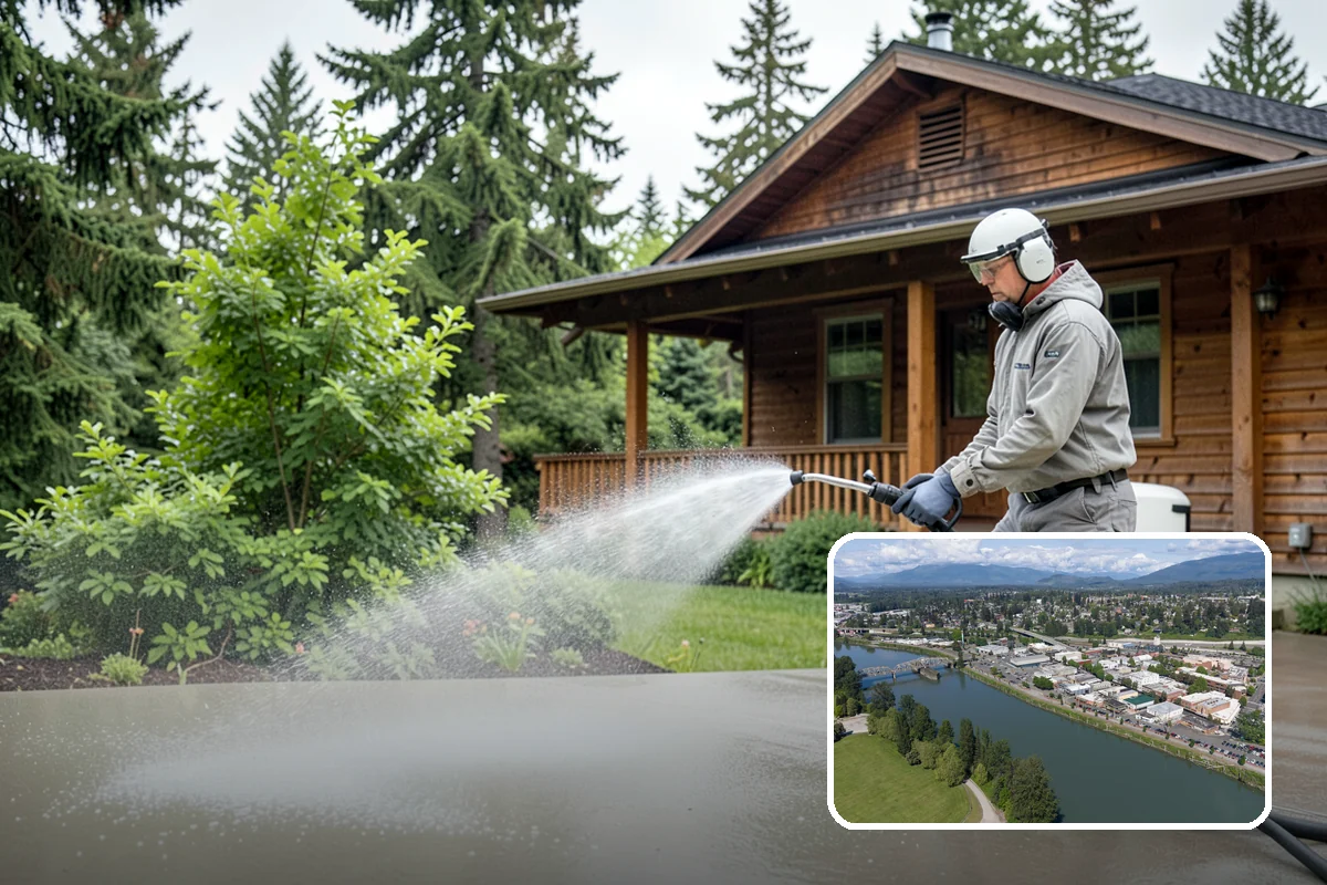 Storm Cleanup Washing in Mount Vernon, Skagit County, WA - Clears branches, needles, and grit deposited by high winds