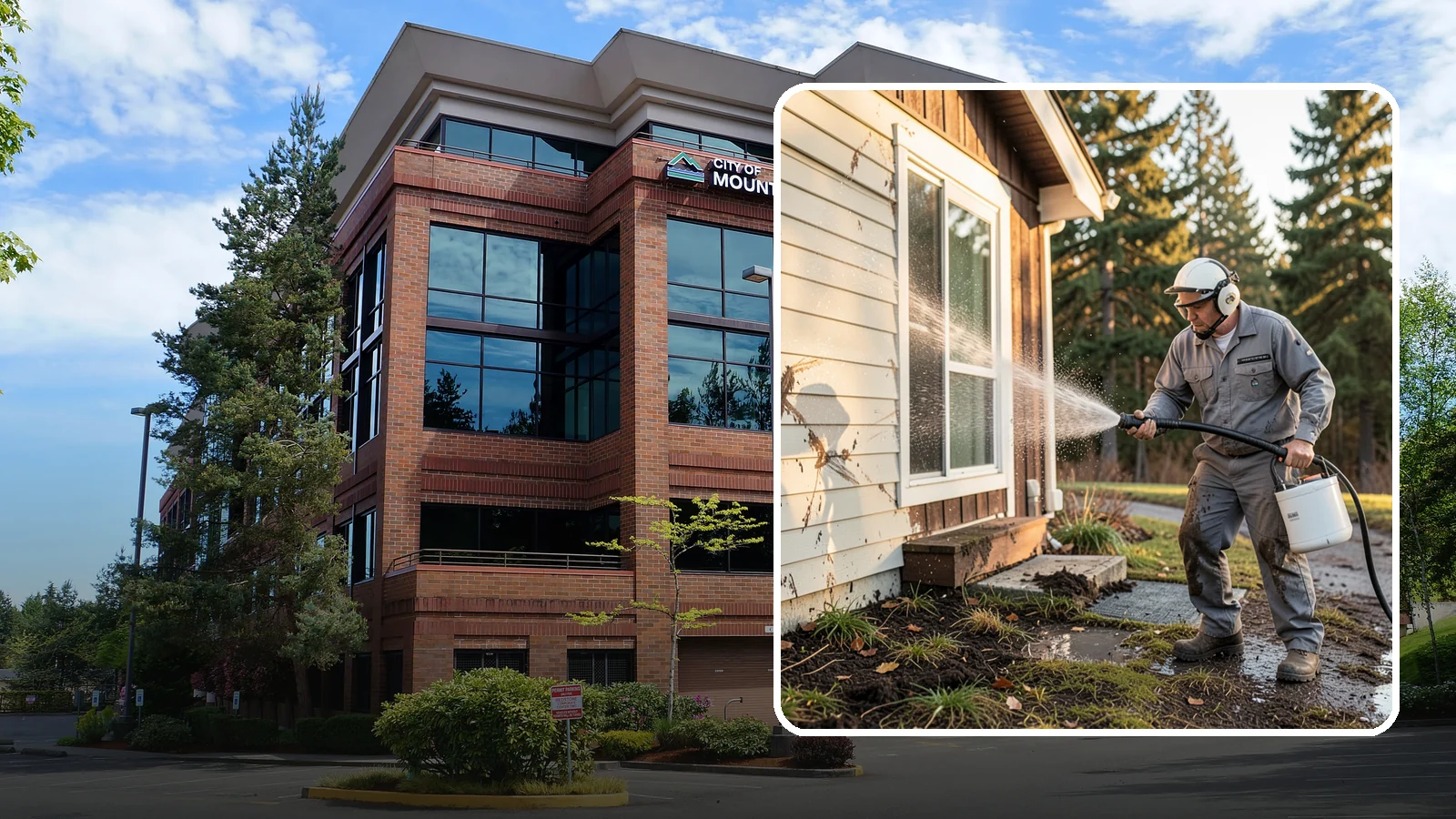 Storm Cleanup Washing in Mountlake Terrace, Snohomish County, WA - Storm cleanup washing removes the mud, debris streaks, and organic mess left across your property after a Northwest windstorm or...