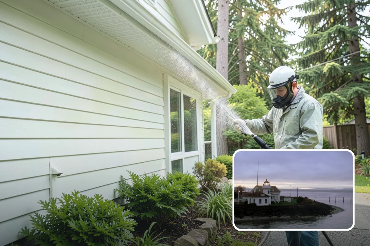 Storm Cleanup Washing in Mukilteo, Snohomish County, WA - Clears branches, needles, and grit deposited by high winds