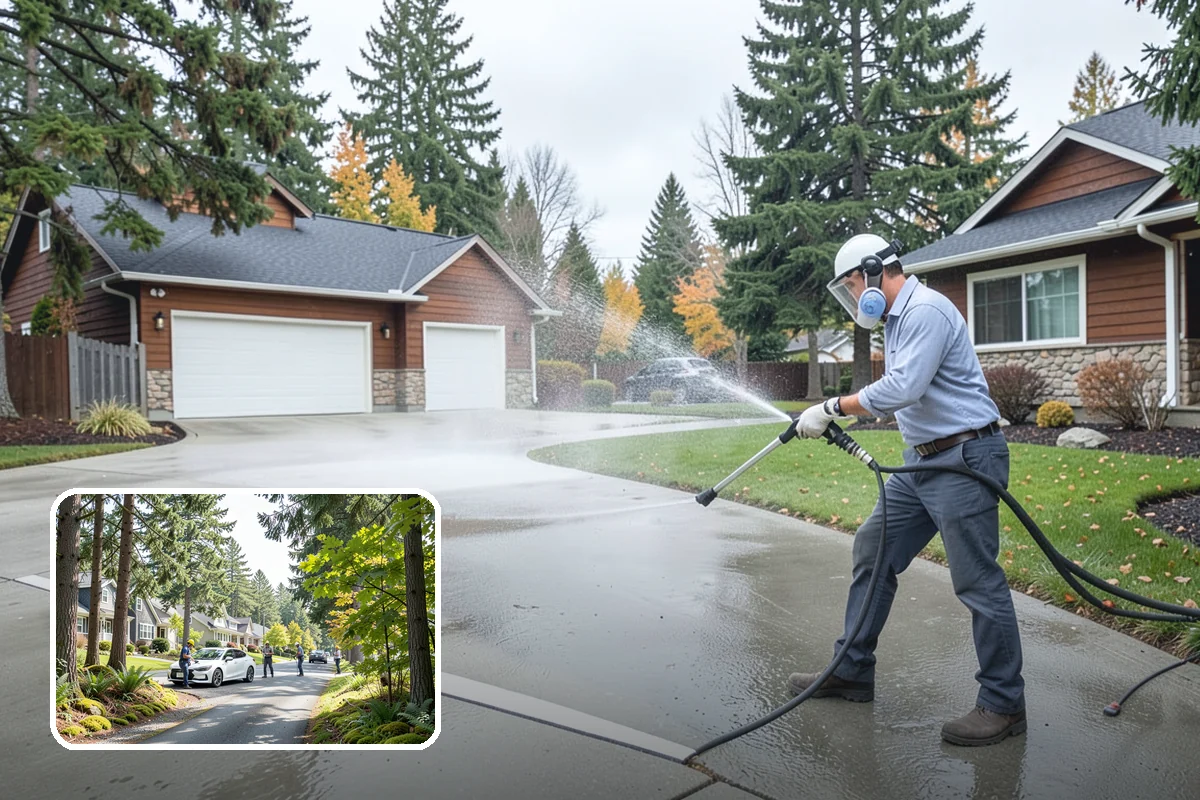 Storm Cleanup Washing in Normandy Park, King County, WA - Clears branches, needles, and grit deposited by high winds